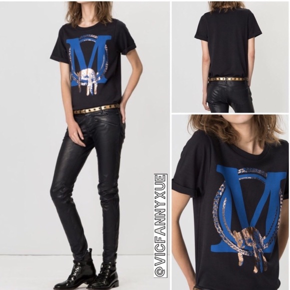 Maje leopard graphic t shirt size S - Picture 1 of 4